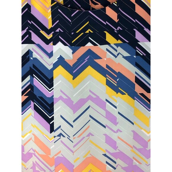 Collective Concepts Women's Size L Colorful Geometric Print Cropped Blouse - Picture 5 of 9